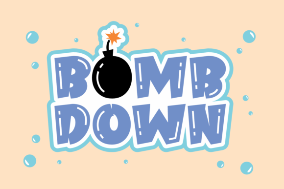 Bomb Down: A Playful Display Font for Friendly Digital Brands