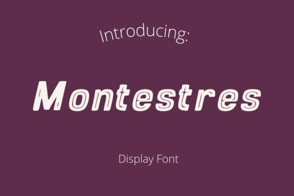 Montestres: A Dynamic Display Font for Editorial Impact