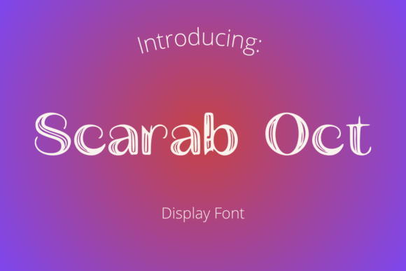 Scarab Oct: A Display Font for Bold Digital Identity
