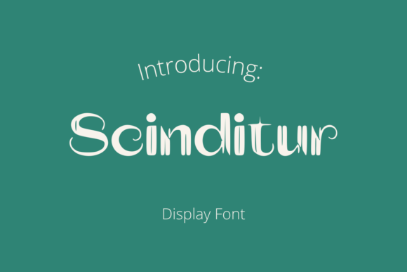 Scinditur: A Display Font for Editorial Clarity and Modern Presence
