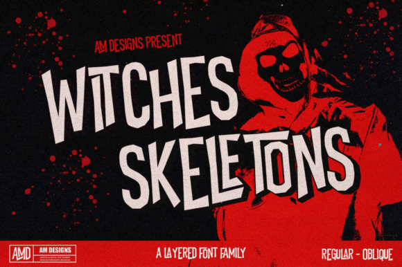 Witches Skeletons: A Display Font That Gives Handmade Goods Instant Character